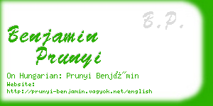 benjamin prunyi business card